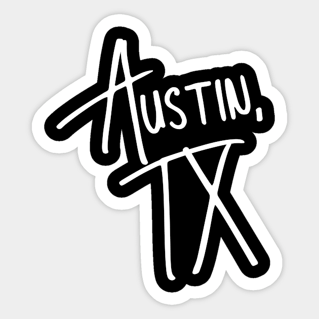 Austin Texas Sticker by helloshirts